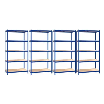 (blue, x x cm/ piece) vidaXL Storage Shelf Garage Organiser Holder Rack Steel and Engineered Woo