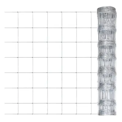 vidaXL Garden Fence Galvanised Steel 50x1 m Silver Wire Mesh Fencing Barrier