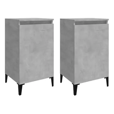 (concrete grey, pcs) vidaXL 1/2x Bedside Cabinet White 40x35x70 cm Engineered Wood Multi Colours