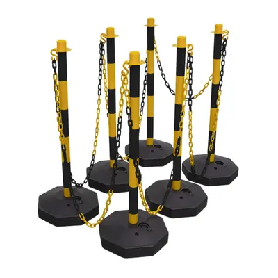 Black/Yellow Post & Chain Kit 25m