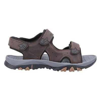 (12 UK, Brown) Cotswold Mens Lansdown Leather Sandals