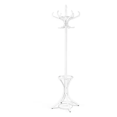 Wooden Coat Rack Hat Hanger Freestanding Umbrella Stand with Hooks