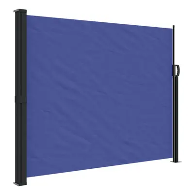 vidaXL Retractable Side Awning Outdoor Privacy Screen Shade Blue 160x600 cm