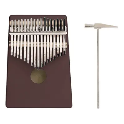 (Red) Keys C-Tune Thumb Piano Kalimba Portable Solid Wood Finger