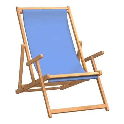 (blue, x x 87.5 cm) vidaXL Folding Beach Chair Outdoor Patio Seating Furniture Solid Teak Wood