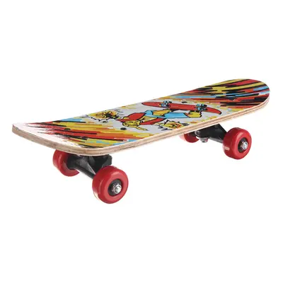 (C) 17inch 7-layer Children Skateboard Chinese Maple Decoration Boards Light Wooden Double Rocke