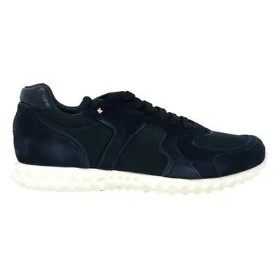 Valentino Garavani Low Cut Navy Suede Sneakers