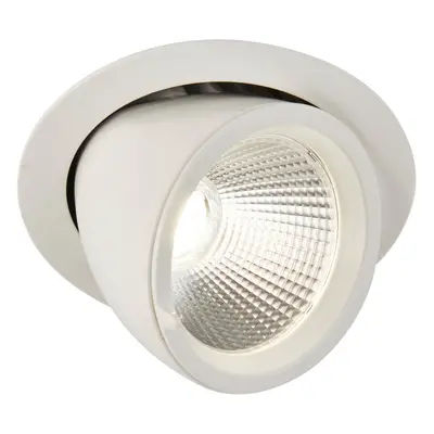 Fully Adjustable Ceiling Downlight - 36W Cool White LED - Matt White