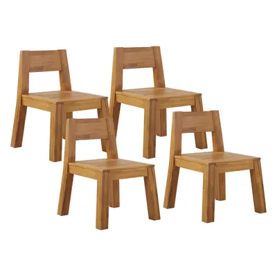 Set of Garden Chairs LIVORNO Acacia Wood Light Wood