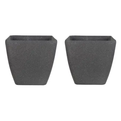 Set of Plant Pots x x cm Grey ZELI