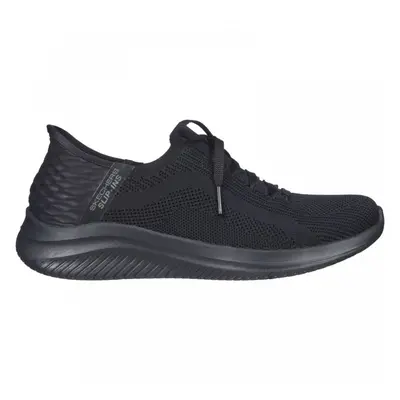 (8 (Adults')) Ultra Flex 3.0 - Brilliant | Black | Womens Slip Ins Trainers