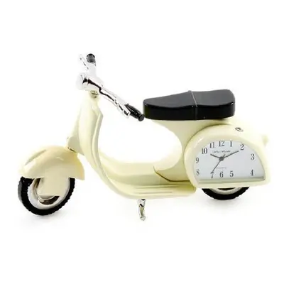 Miniature Clock - Vespa Scooter Cream Colour