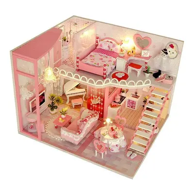 Dream Loft Edition DIY Doll House Hand Assembled Model Creative Gift With Dust Cover