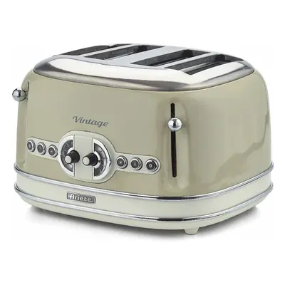 Ariete 0156/03 Retro Style Slice Toaster with Slice Control, Cream