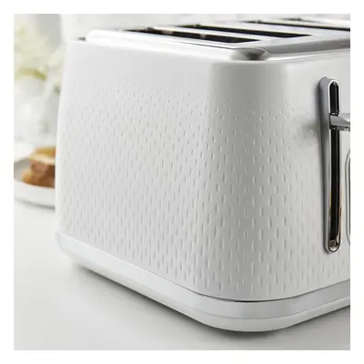 Swan ST19025WHT Elegance Slice Toaster with Browning Levels, Defrost and Reheat functions, Anti-