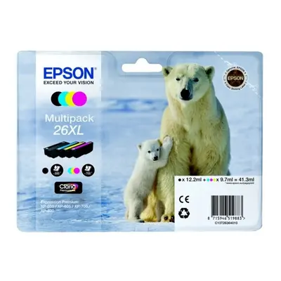 Epson C13T26364010 (26XL) Ink cartridge multi pack, 1x500,3x700, 12ml 3x10ml, Pack qty