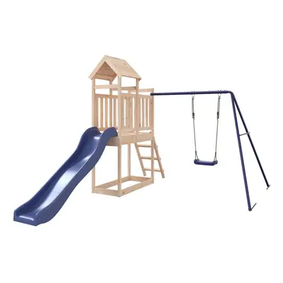 (solid pinewood) vidaXL Outdoor Playset Wooden Playground Set Kids Swing Set Solid Wood Pine