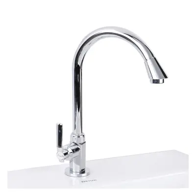 Kitchen Faucet Water-Saving Single-cold Vertical Wash Basin Stainless Steel Large Curved Univers