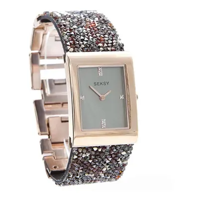 Sekonda Seksy Rocks Brown Rose Gold Plated Ladies Bracelet Watch