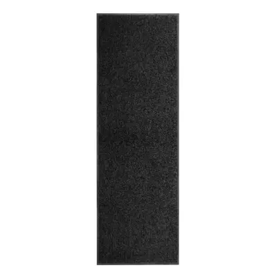 vidaXL Doormat Washable Black Home Garden Barrier Entrance Rug for Front Door