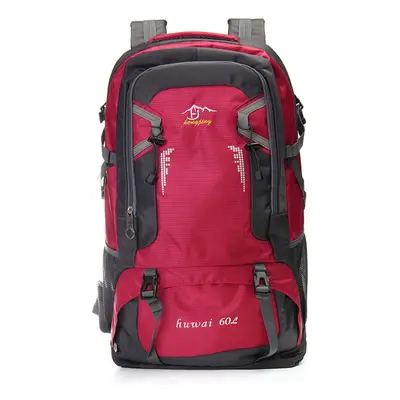 (Red) 60L Climbing Shoulder Backpack Camping Hiking Trekking Mountaineering Rucksack Bag