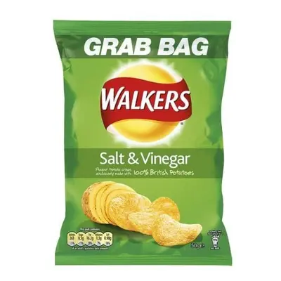 Walkers Grab Bags Salt and Vinegar Flavoured Crisps 32x50g Bags