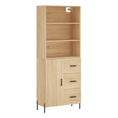 (sonoma oak, door drawers) vidaXL Highboard Sideboard Storage Cabinet Home Side Cabinet Engineer