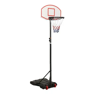 (white) vidaXL Basketball Stand Polyethene Basketball Hoop Stand Post Black/White