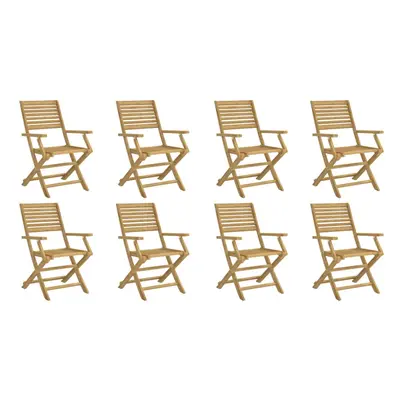 (with armrest, pcs) vidaXL Folding Garden Chairs Outdoor Chair Dining Chair Solid Wood Acacia