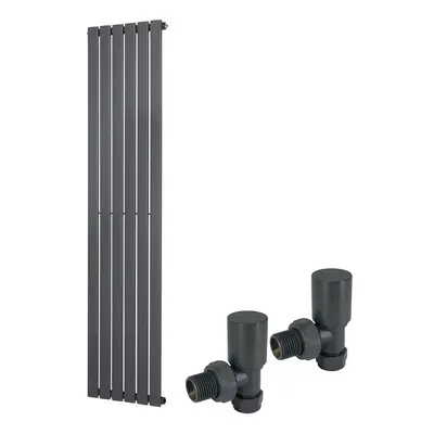 (1800 x 410mm Single) Warmehaus Flat Panel Horizontal Vertical Radiator with Angled Valves