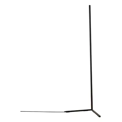 Modern 25W LED Tri-Bar Black Corner Floor Lamp - 3000K Warm White