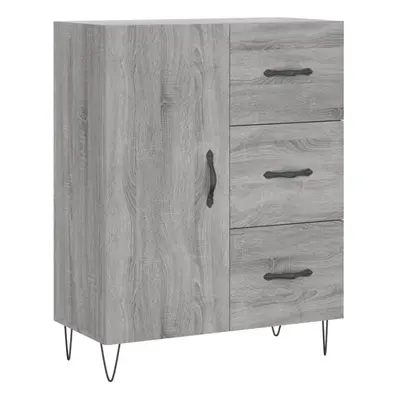 (grey sonoma) vidaXL Sideboard Storage Cabinet Cupboard Side Cabinet White Engineered Wood