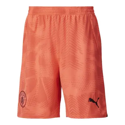 (11-12 Years) Man City Kids Orange Goalkeeper Shorts 2024/25