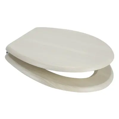 White Ash MDF Wood Toilet Seat