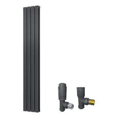 (1800 x 274mm Double) Warmehaus Flat Panel Horizontal Vertical Radiator with Angled Valves