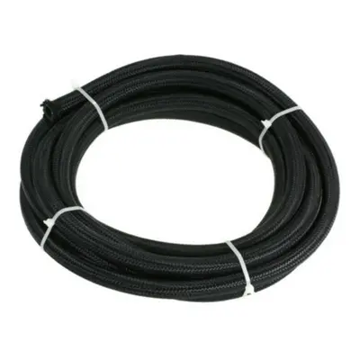 (5FT AN10) 5FT Fuel Hose Oil Gas Line Pipe PTFE Nylon Stainless Steel Hose