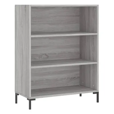 (grey sonoma) vidaXL Bookcase Display Cabinet Sideboard Bookshelf Brown Oak Engineered Wood