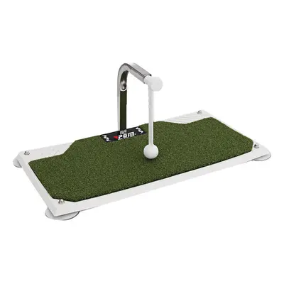 (White) Professional Golf Swing Training Putting Rotation Golf Practice Mat for Beginners