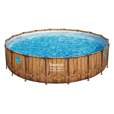 Bestway Power Steel 18' x 48" Swim Vista Series Pool Set - Brown