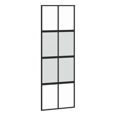 (black, x cm/half frosted) vidaXL Sliding Door Inner Glass Door Sliding Barn Door Aluminium and 