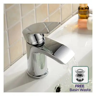 Vago Waterfall Cloakroom Tap Basin Mono Mixer Chrome Modern Design