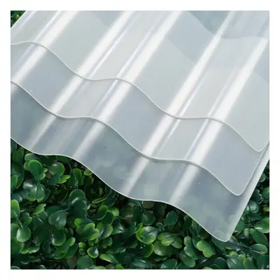 (3000mm*930mm(LxW)) Plastic Translucent Corrugated Roof Sheet Corrapol PVC Roofing Garden Buildi