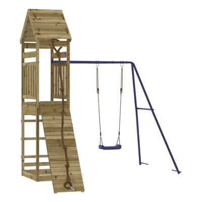 (solid impregnated pinewood) vidaXL Outdoor Playset Garden Playhouse Playground Set Impregnated 