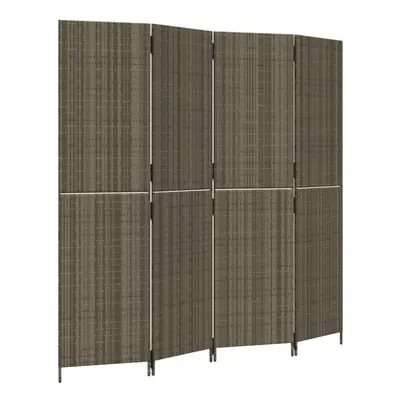 vidaXL Room Divider Panels Privacy Screen Balcony Screen Grey Poly Rattan