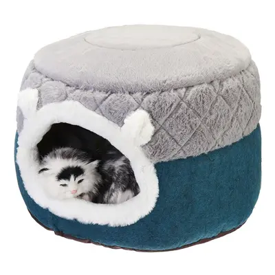 (L) Dual-purpose Pet Bed Quilted Warm Cushion Comfortable for Winter