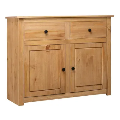 vidaXL Solid Wood Pine Sideboard Drawers Doors Storage Chest Side Cabinet