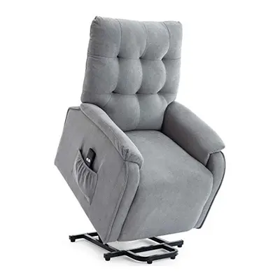 (Grey) Charlbury Fabric Rise Recliner Armchair Electric Lift Riser Chair