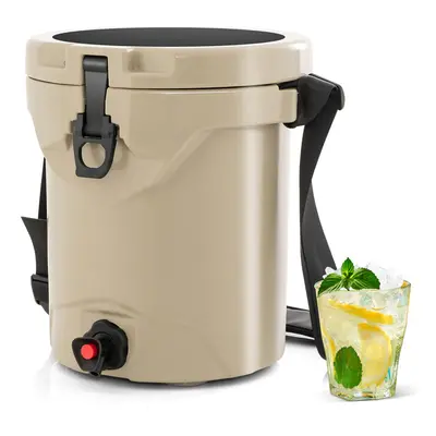 9.5 Portable Drink Cooler Ice Chest W/ Seat Lid Shoulder Strap & Spigot