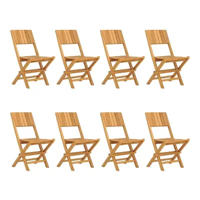 (8 pcs, without armrest) vidaXL Folding Garden Chairs Outdoor Chair Patio Wooden Chair Solid Woo