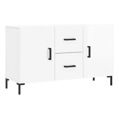 (high gloss white) vidaXL Sideboard Storage Side Cabinet Cupboard Concrete Grey Engineered Wood